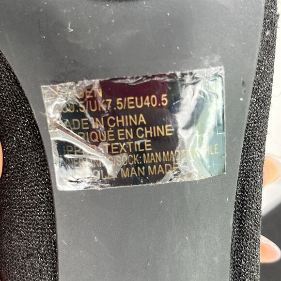 Women's Pointed Toe Stiletto Ankle Boots Slip On Stretch Booties Black Size 9.5 - Picture 8 of 12